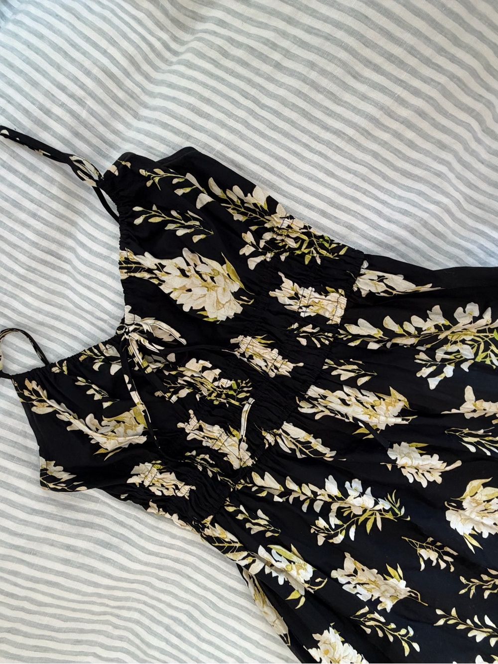 H&M Black Floral Maxi Dress Size Small - Picture 2 of 6